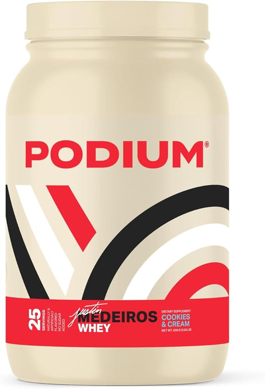 Podium Nutrition, Whey Protein Powder, Cookies & Cream, 25 Servings, 25g of Whey Protein Per Serving