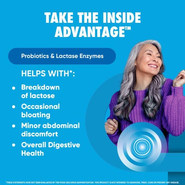 Digestive Advantage Lactose Defense - Breaks Down Lactose to Defend Against Digestive Upset, 96 Capsules (Pack of 2)