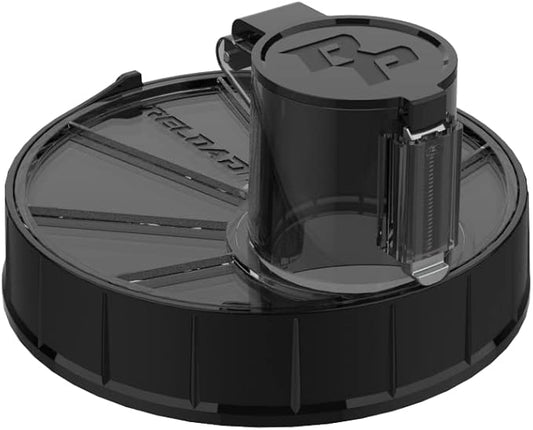 XL Protein Scoop and Supplement Funnel Attachment for Pre and Post Workout Powders, BPA Free, Spill Proof Dispenser, Universally Fits Most Product Containers, Bodacious Black, Reload Pro