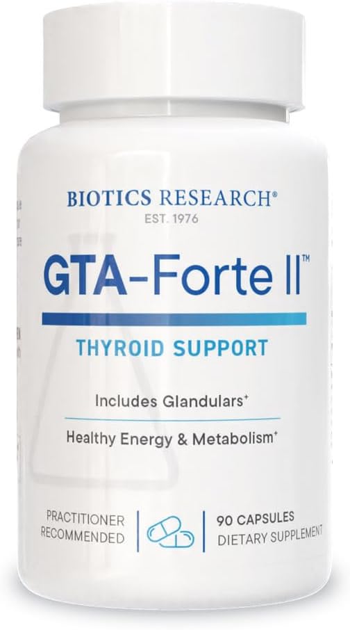 Biotics Research GTA Forte II™ Selenium Supplement with Zinc, Copper, Porcine Glandular & Rubidium, Endocrine Glands Support, Optimal Hormonal Balance, Phytochemically Bound Trace Elements 90 Capsules