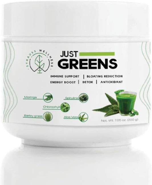 Just Greens - Superfood Powder - Chlorophyll, Spirulina, Moringa, Aloe Vera & Barley.