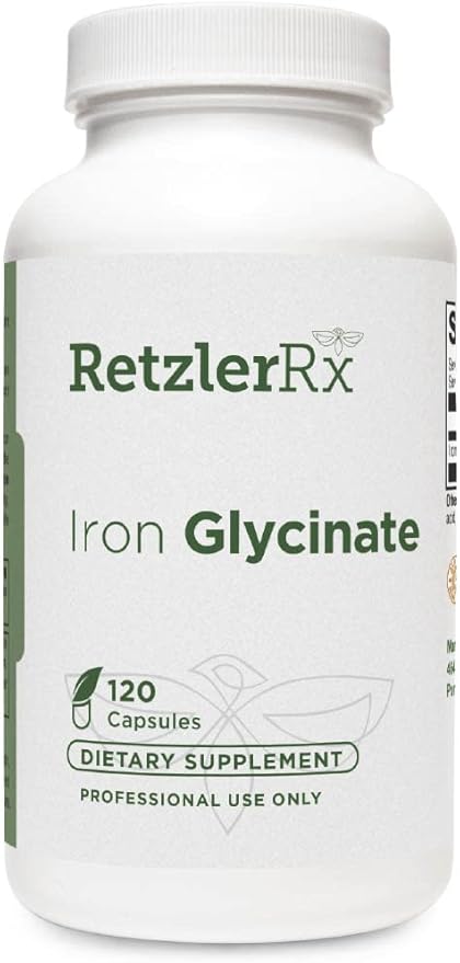 Iron Glycinate 29mg - Gentle, Highly Absorbable Iron Supplement - 120 VCaps with Pharmaceutical Grade Formula - Supports Healthy Ferritin & Hemoglobin Levels