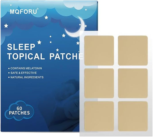 Sleep Patches for Adults Extra Strength Clinically-Studied L-Theanine + Magnesium Glycinate + Tart Cherry,8-Hour Time Release Technology for Deeper-(60 Patches-1pack)