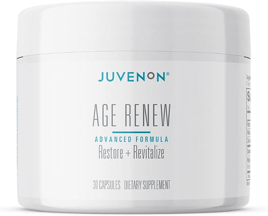 Juvenon AgeRenew Beta Glucan Anti Aging Immunity Support Supplement, Beta Glucan with Zinc Quercetin for Immune Defense Boost