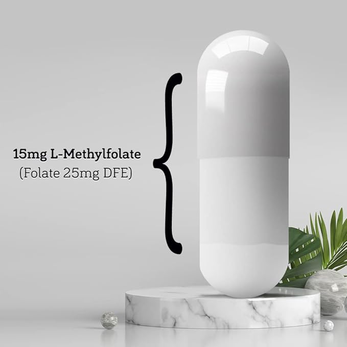 DSO L Methylfolate 15mg (5 MTHF Supplement) - 90 Vegan Capsules (15 mg) - Active L Methyl Folate Supplement for Homocysteine Control - Folic Acid Vitamin - Eco-Friendly Packaging