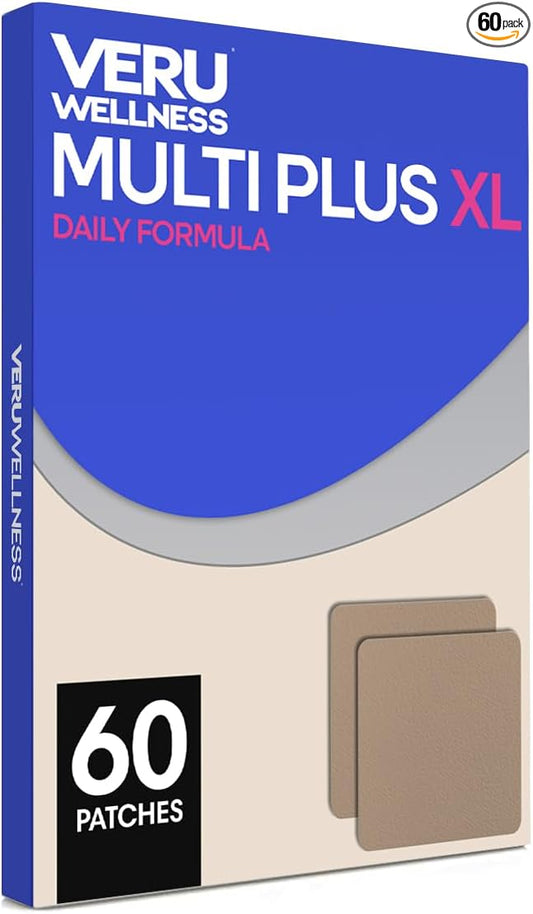 Veru Wellness Multi Plus XL Patches - Non-Ingestible Daily Complete Formula Waterproof, Daily Complete Formula (60 Day Count)