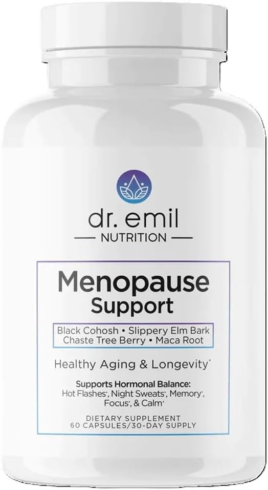 DR. EMIL NUTRITION Menopause Supplements for Women - Multi-Symptom Menopause Relief for Hot Flashes, Night Sweats & Mood Swings - Menopause Support Pills with Black Cohosh - 30 Day Supply
