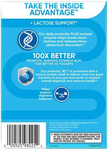 Digestive Advantage Lactose Defense - Breaks Down Lactose to Defend Against Digestive Upset, 96 Capsules (Pack of 2)