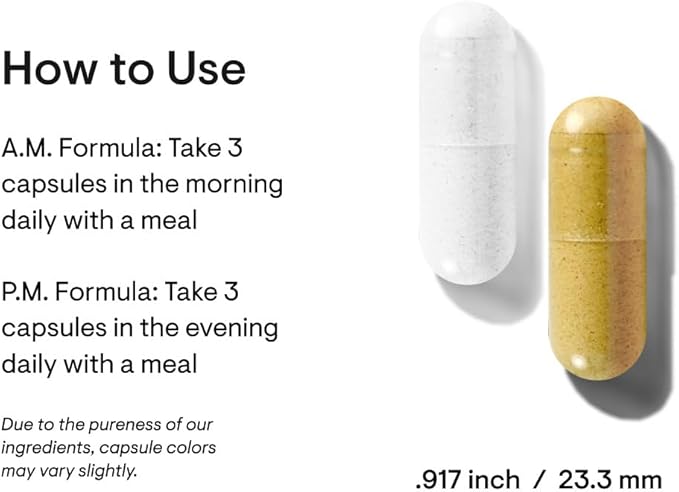 THORNE - Multi-Vitamin Elite - Daily Nutritional Supplement - AM Formula Supports Cellular Energy Production &PM Formula Supports Restful Sleep* - Gluten-Free, Dairy-Free - 180 Capsules - 30 Servings