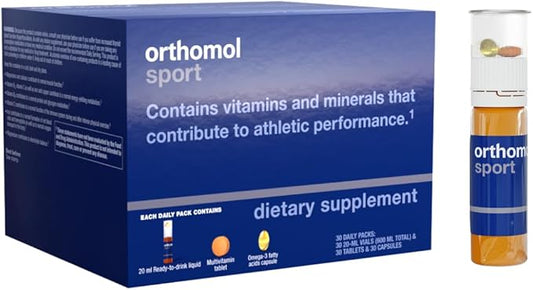 Orthomol Sport, 30-Day Supply, Premium Sports Nutrition Supplement with Vitamins A, B, C, D, E, Zinc, Iodine, Coenzyme Q10, L-Carnitine, Omega-3, and Essential Minerals for Optimal Performance