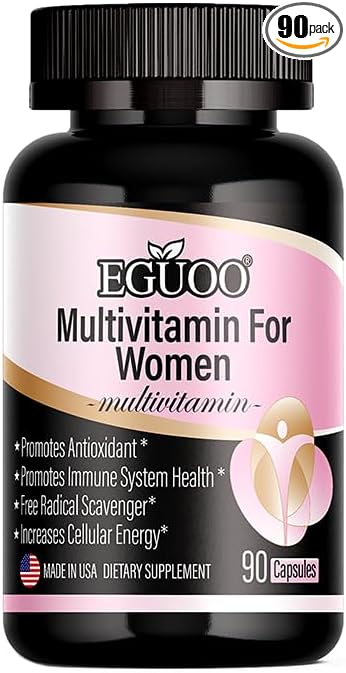 Multivitamin for Women - Womens Multivitamin with Vitamin C, E, Biotin and Folic Acid Vitamins for Women - Womens Vitamins for Energy, Immune, Brain, Heart, Eye and Bone Health, 90 Capsules