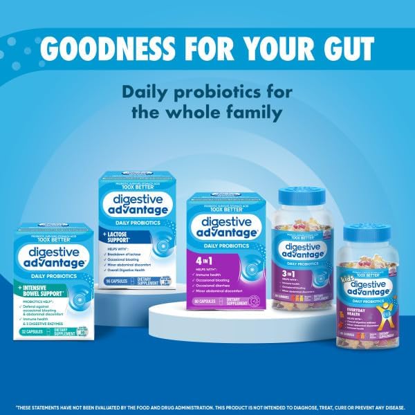 Digestive Advantage Lactose Defense - Breaks Down Lactose to Defend Against Digestive Upset, 96 Capsules (Pack of 2)