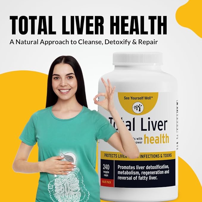 See Yourself Well Total Liver Health: Liver Cleanse, Detox & Repair Fatty Liver. Milk Thistle Extract, Dandelion Root, Yarrow, Burdock Root & Cynara (Artichoke) to Support Healthy Liver Function