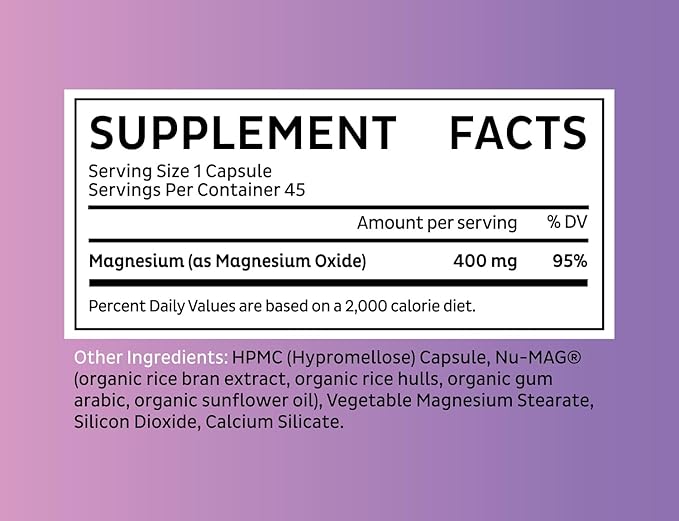 Zeal Premium Chelated Magnesium Oxide (400mg | 45 Capsules)