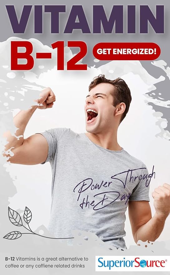 Superior Source NO Shot Advanced B-12 2,000 mcg B-6 / Folic Acid 600 mcg - Folic Acid for Women & Men - B Vitamins Supplement Supports Energy & Cell Health - 60 Sublingual Dissolving Tablets