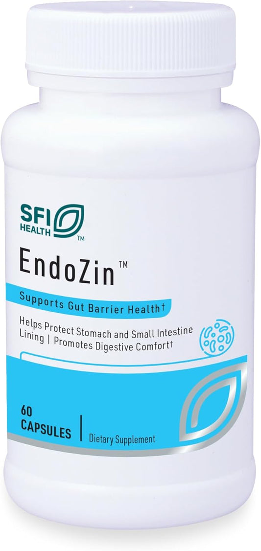 Klaire Labs Endozin - Zinc Carnosine Complex with L-Glutamine to Support Intestinal Barrier Function, Hypoallergenic (60 Capsules)