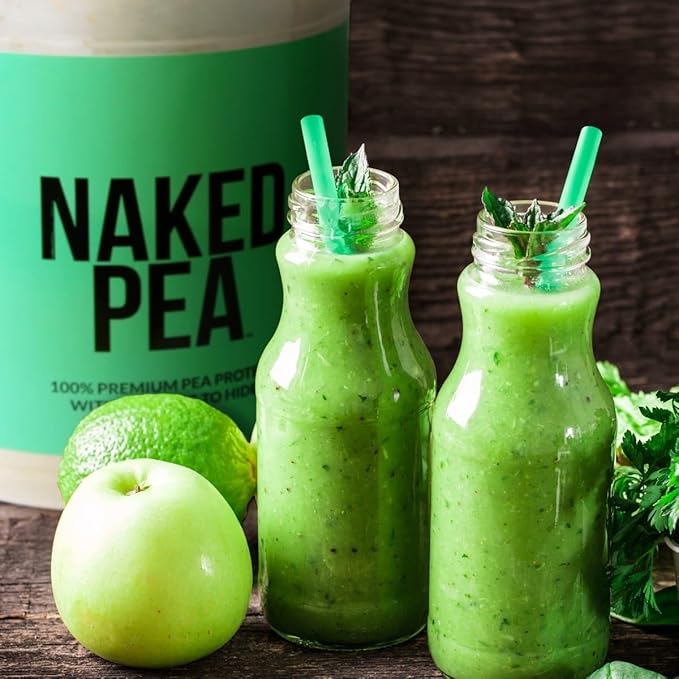 NAKED Vanilla Pea Protein Isolate from North American Farms, Only 3 Ingredients, Vanilla Vegan Protein, Gluten-Free, Soy Free, GMO Free - 2LB