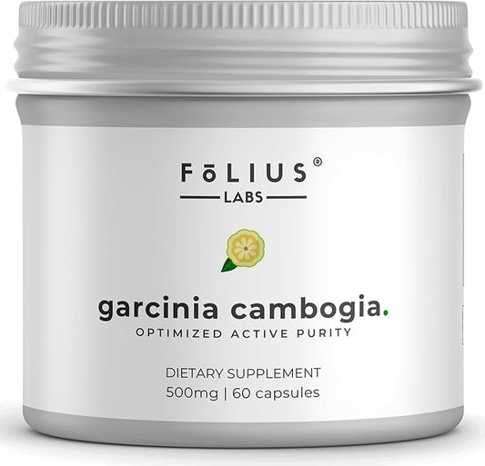 Pure Garcinia Cambogia Extract Supplement 500mg - 100% Natural HCA Extract Concentrated to 60% - Supports Healthy Digestion and Metabolism - 60 Capsules