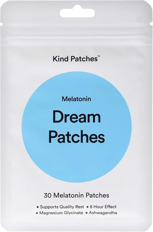 Melatonin Dream Patches - Sleep Patches - Sleep Aid with Ashwagandha to Improve Rest - Overnight Use - 30 Count