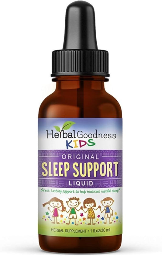 Kids Sleep Support Liquid Extract - Natural Kids Plant Based Herbal Sleep Aid, with Chamomile, Guava Leaf - 1oz Liquid Extract - Herbal Goodness (1 Unit)