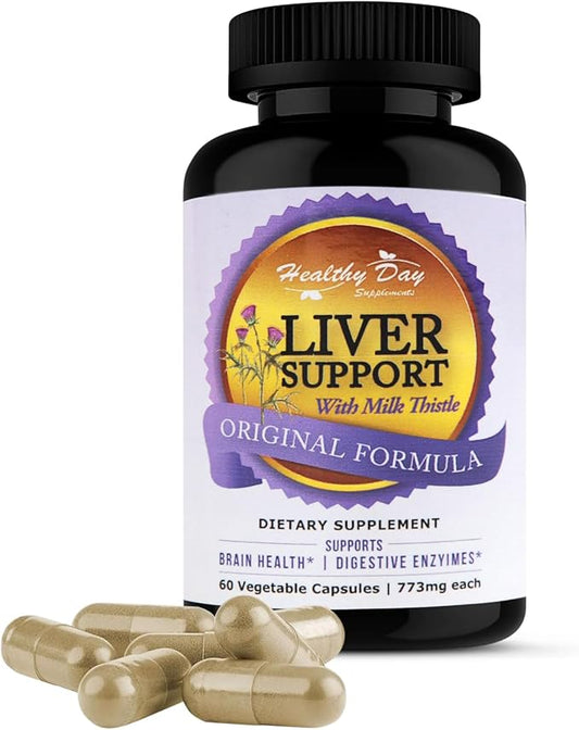 Liver Cleanse and Detox & Repair Formula - Herbal Liver Support Supplement with Milk Thistle Dandelion Root & Artichoke Extract for Liver Health - Silymarin Milk Thistle Liver Detox 60 Capsules
