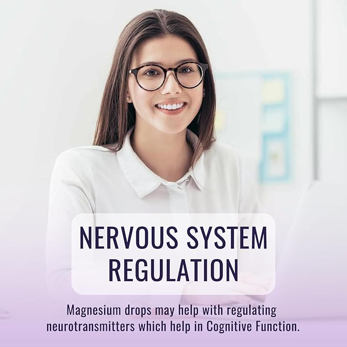Magnesium Glycinate Liquid Drops 500mg, with Vitamin B6, Ashwagandha, L - Theanine, Chamomile, Magnesium Glycinate Supplement High Absorption for Sleep, Stress, Energy, Mood - Pomegranate Flavor