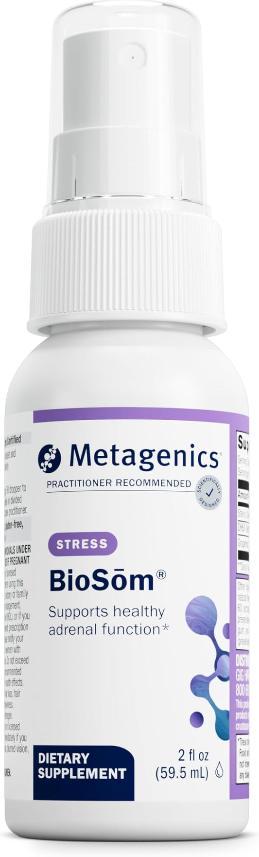 Metagenics BioSom - Liquid DHEA Supplement Spray - for Men & Women - with Grapefruit Extract, Stevia & DHEA - Liposomal Form of DHEA - 85 Servings