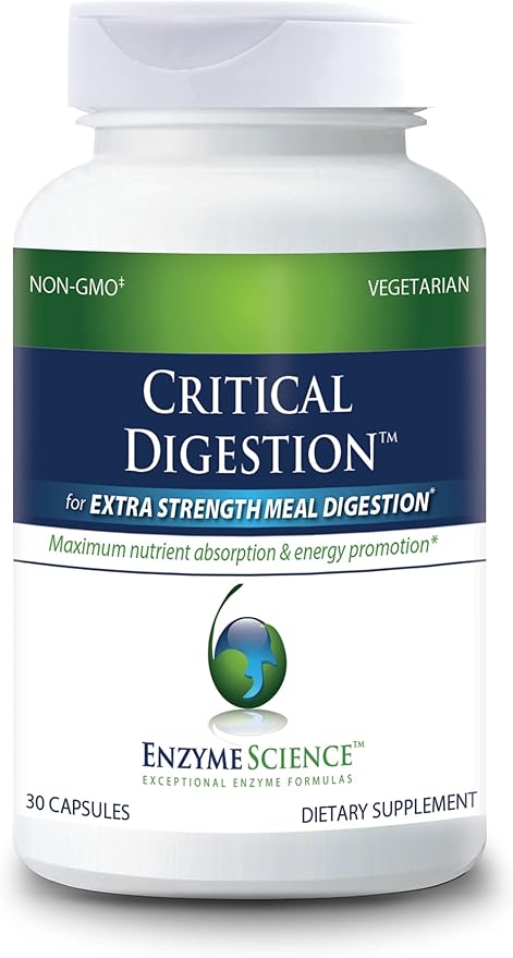 Critical Digestion, 30 Capsules – High Potency Support for Digestion, Bloating, & Irregularity – with Probiotics – Gut Health Formula –Vegetarian – Non-GMO