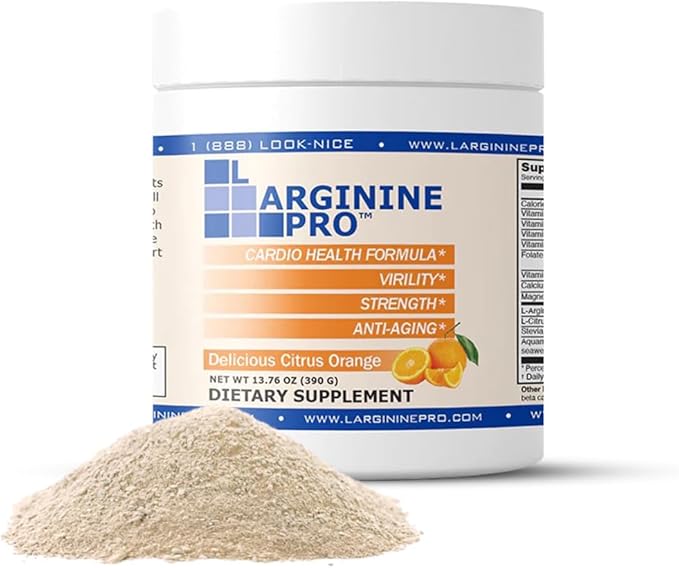 L-ARGININE PRO | L-arginine Supplement Drink Mix Powder | 5,500mg of L-arginine Plus 1,100mg L-Citrulline (1, Orange)