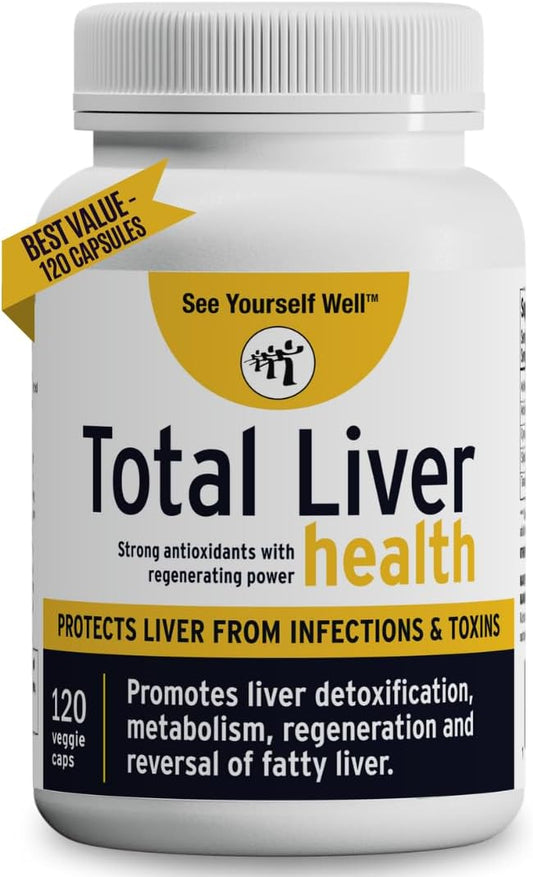See Yourself Well Total Liver Health: Liver Cleanse, Detox & Repair Fatty Liver. Milk Thistle Extract, Dandelion Root, Yarrow, Burdock Root & Cynara (Artichoke) to Support Healthy Liver Function