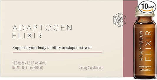Isagenix Adaptogen Elixir - Liquid Supplement for Health Support - Focus & Sleep Support Supplement - Unique Botanical Blend to Support a Healthy Immune System - 1.59 Oz Bottles (10 Count)