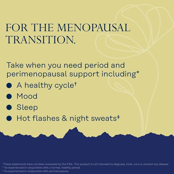 Solaray Perimenopause her Life Stages - Perimenopause Supplements Women - Hot Flashes, Menopause Support - Saffron and Chasteberry - Made Without Hormones - 60-Day Guarantee - 30 Servings, 60 VegCaps