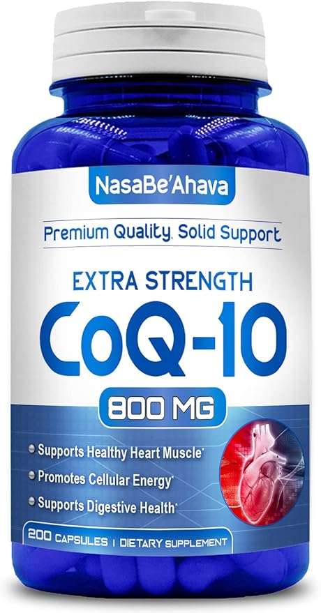 CoQ10 800mg Capsules | Vegan Friendly Coenzyme Q10 800mg from Easy Absorption Ubiquinone Supplement for Skin Heart and Energy Support | Made in The USA in cGMP Facilities (100 Servings)