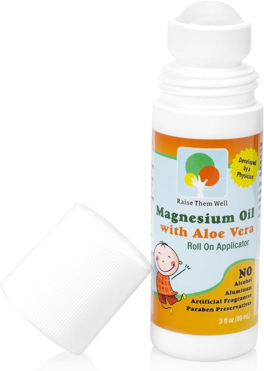 Magnesium Oil with Aloe Vera – Soothing Roll-On Applicator for Relaxation & Muscle Support, Fast-Absorbing Topical Formula, 3 fl oz