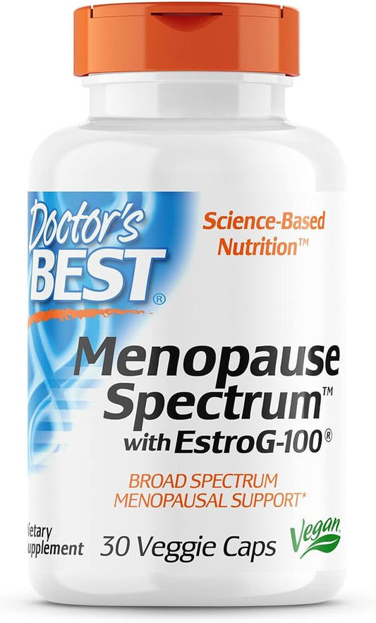 Doctor's Best Menopause Spectrum with EstroG-100, Non-GMO, Vegan, Gluten Free, Soy Free, Veggie Caps, 30 Count