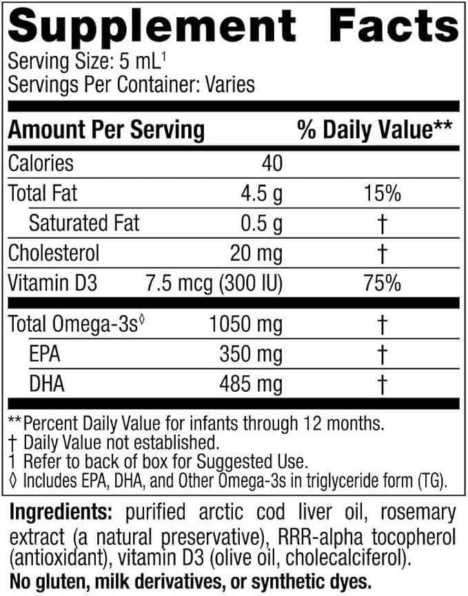 Nordic Naturals Baby’s DHA, Unflavored - 2 oz - 1050 mg Omega-3 + 300 IU Vitamin D3 - Supports Brain, Vision & Nervous System Development in Babies - Non-GMO - Servings May Vary