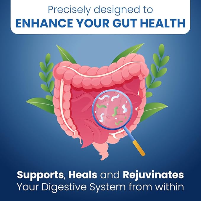 Gut Repair 360: Natural Formulated Formula Emerged from The Lab - Pure Essence Organic Capsules Non-GMO Gluten-Free Soy-Free Dairy-Free USA Made - Supporting Your Healthy Gut