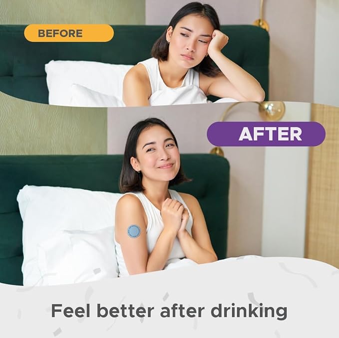 Party Capy Patch Recovery Patches (30-Pack)|Natural Patch with B12, Vitamin C & Green Tea | Feel Energized After a Big Night Out– for Unforgettable Nights & Productive Mornings