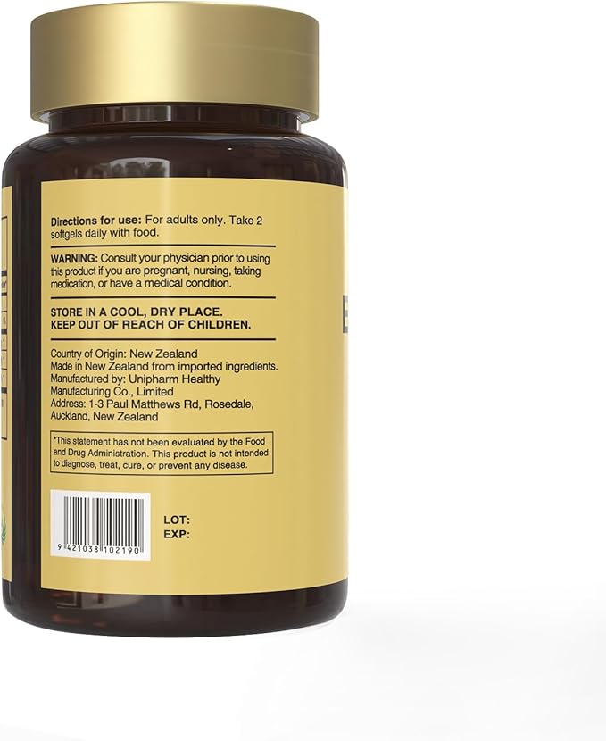 HUJ 97% EPA Omega-3 Fish Oil - 1200mg EPA Fish Oil, Wild-Caught, Sustainably Sourced - Suppprts Cardiovascular Health & Healthy Triglyceride lewels* - 60 Softgels