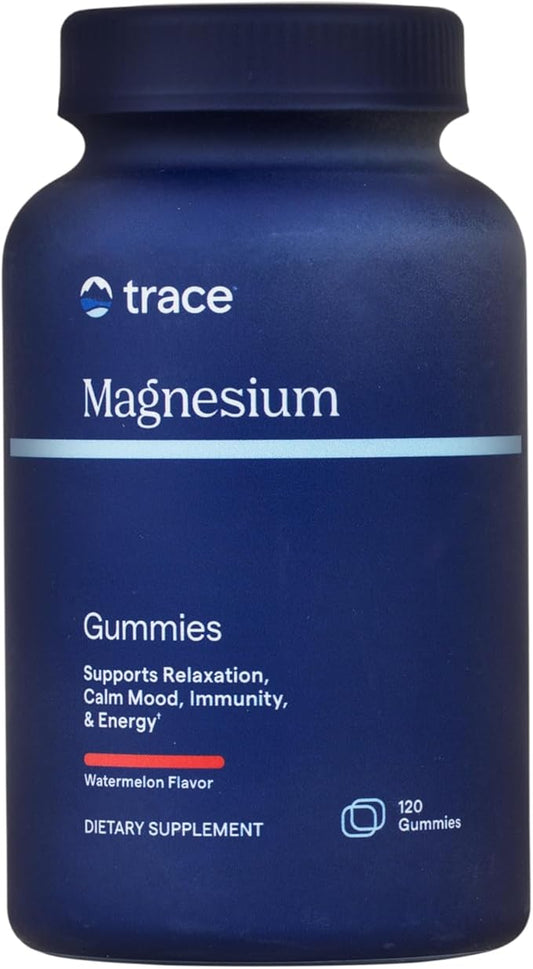 Trace Minerals Magnesium 84mg - Chewable Magnesium Supplement for Bone & Heart Health Support - Immune System Support - Aids Relaxation & Healthy Sleep - Watermelon, 120 Gummies (120 Servings)