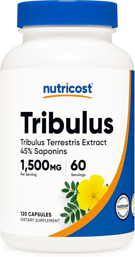 Nutricost Tribulus Terrestris Extract 1500mg, 120 Capsules - 60 Servings (750mg Per Cap), Non GMO & Gluten Free