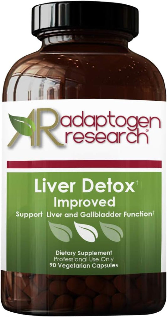Liver Detox Improved | Liver & Gallbladder Support | Ox Bile + Milk Thistle + Beet Powder + Artichoke | 90 Vegetarian Capsules | By Adaptogen Research Pharmaceutical Grade