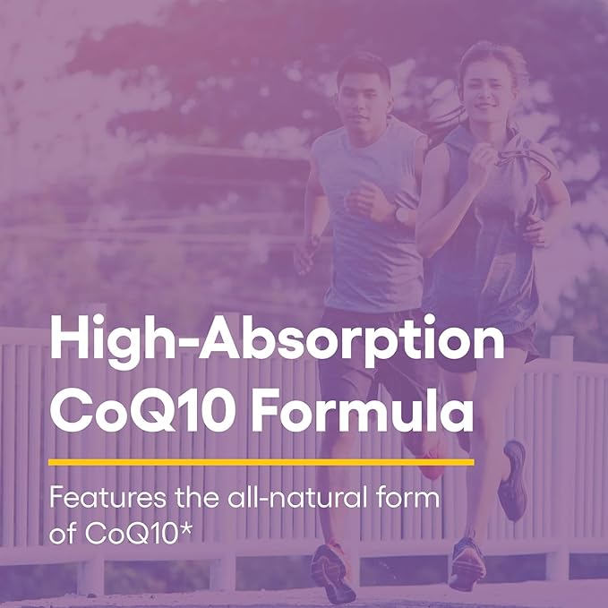 Natural Factors Coenzyme Q10 100 mg, Natural Coenzyme Q10 Supplement for Energy, Heart and Cognitive Support, 60 Softgels