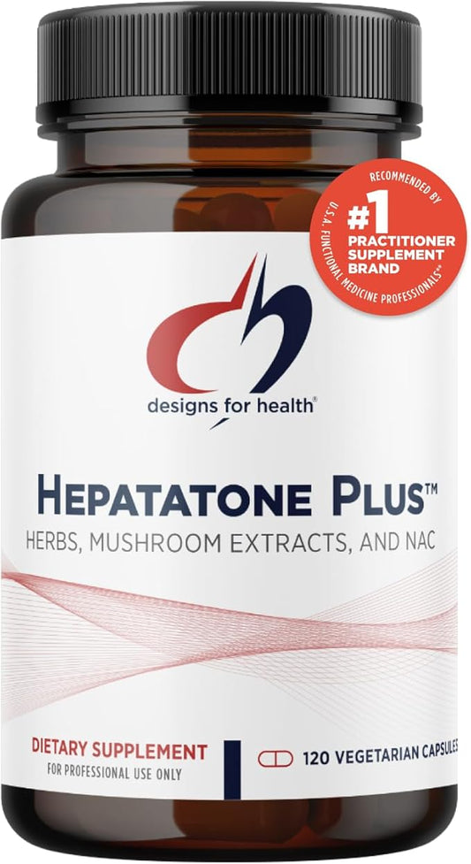 Designs for Health Liver Support Capsules - Hepatatone Plus with Milk Thistle, NAC, Schisandra - Mushroom Extracts for Cleanse + Immune Support - Liver Detox Supplement for Men + Women (120 Capsules)