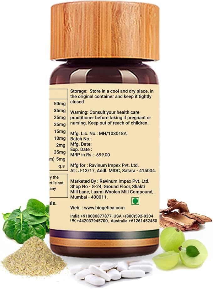 Spectrum Ayurvedic Immune Booster- Emblica officinalis, Shilajit, Nutritional Support for Men, Women (Natural Advance Multivitamin) - 80 Tablets