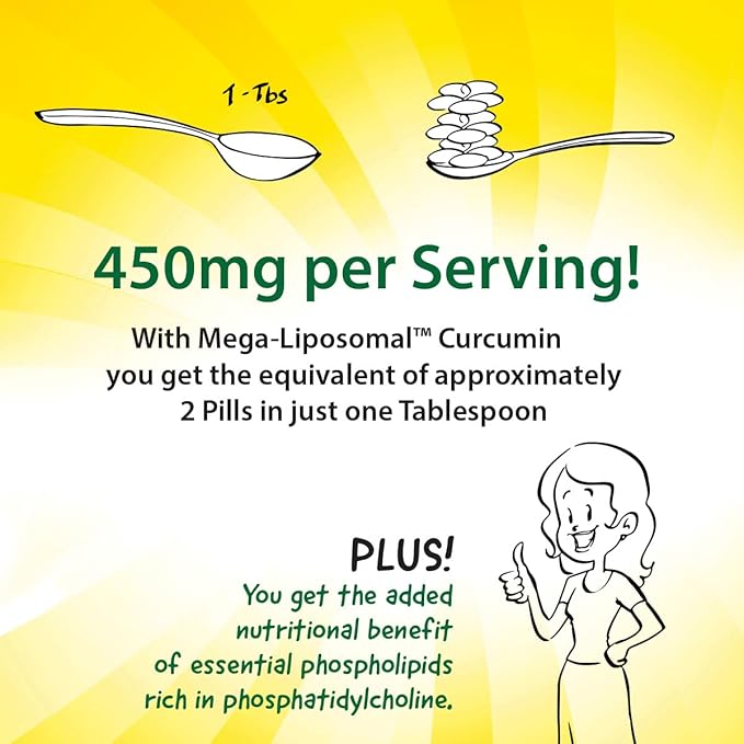 Aurora Nutrascience Mega-Liposomal Curcumin+ Vitamin C with CurcuVail, Supports Healthy Joints, Muscles, GI Tract, and Brain Function, Organic, Non-GMO, 32 Servings, 16 fl oz