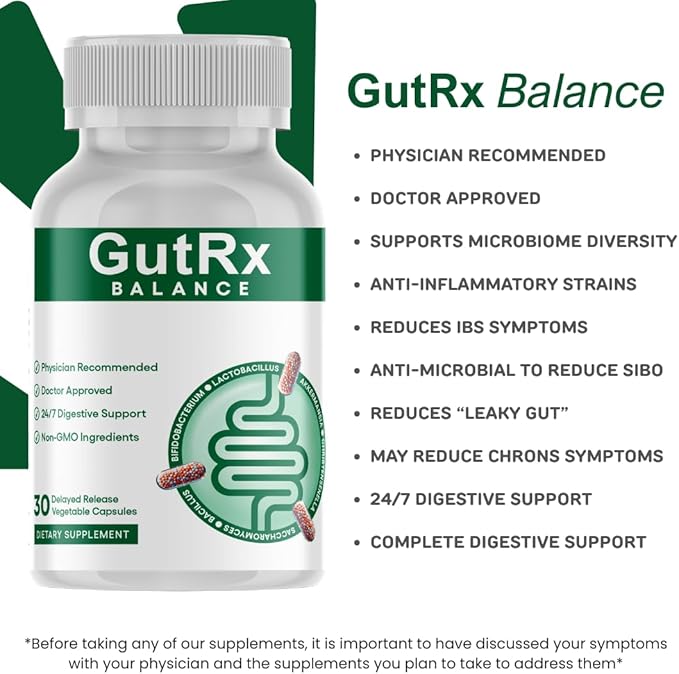 Balance, Take Control of Your Digestive System, Build Gut Wall Barrier, Reduce Diarrhea and Loose Stools, Probiotic Supplement Fixes Digestion After Antibiotics, Re-populate The Microbiome