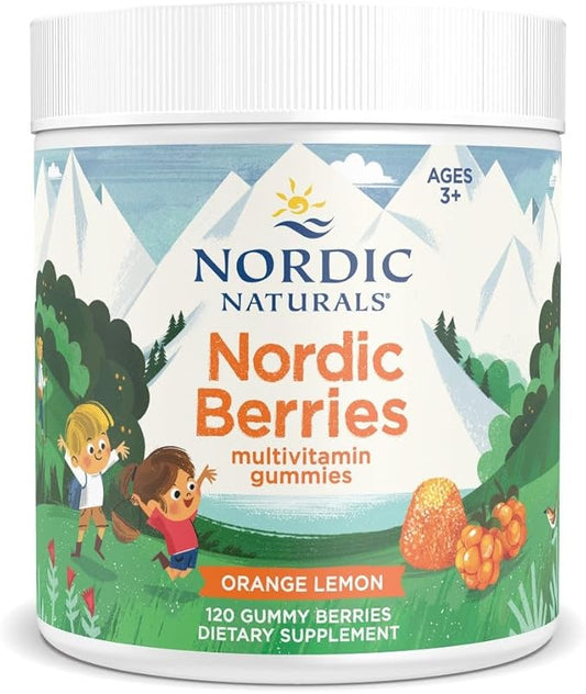 Nordic Naturals Nordic Berries, Citrus - 120 Gummy Berries - Great-Tasting Multivitamin for Ages 2+ - Growth, Development, Optimal Wellness - Non-GMO, Vegetarian - 30 Servings