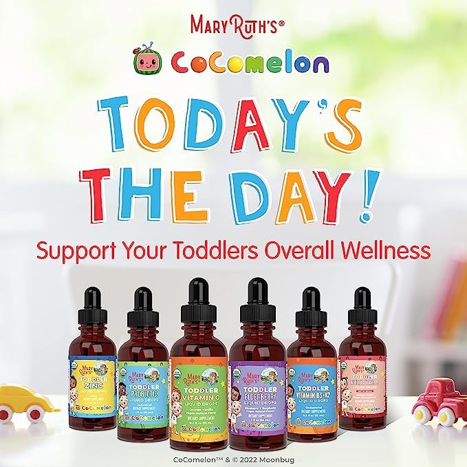 MaryRuth Organics Toddler Vitamin C Drops | USDA Organic Vitamin C Liquid Drops for Toddler | Ages 1-3 Years | Vitamin for Immune Support & Overall Health | Vegan | Non-GMO | 30 Servings