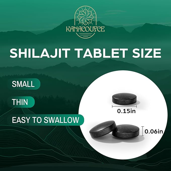 30,000 MG Shilajit Tablets, Shilajit Himalayan Organic, with Fulvic Acid & 85+ Trace Minerals, More Effective Than Shilajit Resin & Capsules, Shilajit for Men & Women, with Lab Test. 60 Count.